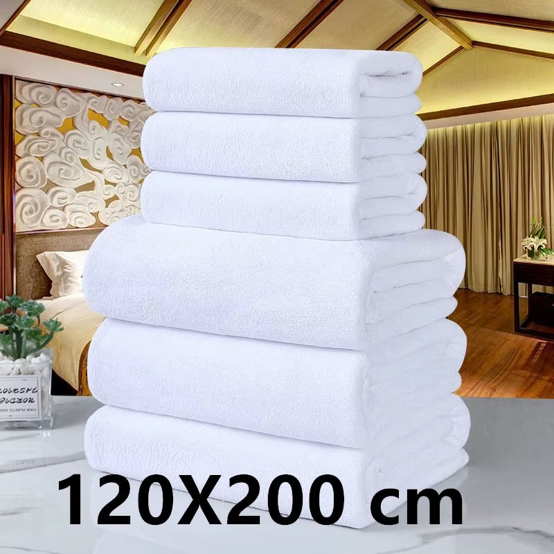 120X200 Cm White Classic Luxury Hand Towel-Hotel-Spa-Kitchenware-Microfiber Bath Towel Beauty Salon Towel