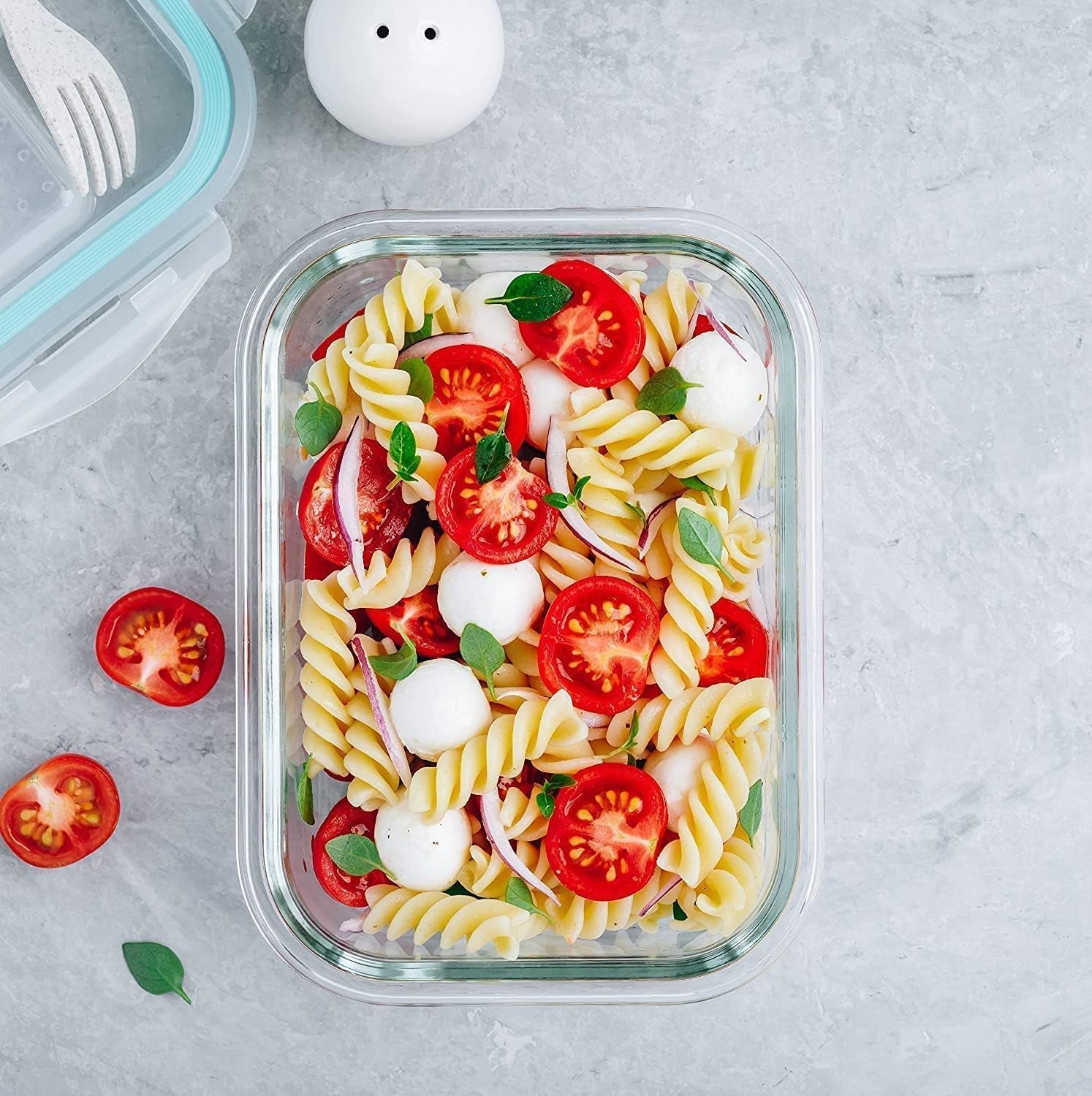 10-Piece Kitchen Glass Food Storage Containers Set with Lids, Clear Leak-Proof, Bpa-Free Airtight Meal Prep Glass Containers – Oven, Freezer, Microwave & Dishwasher Safe