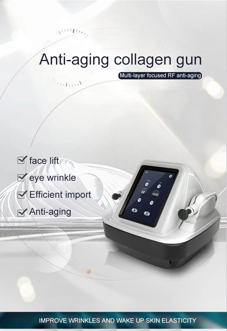 2025 Newest Portable Anti-Aging Collagen Gun for Face Lift Wrinkle Removal RF Tightening Skin
