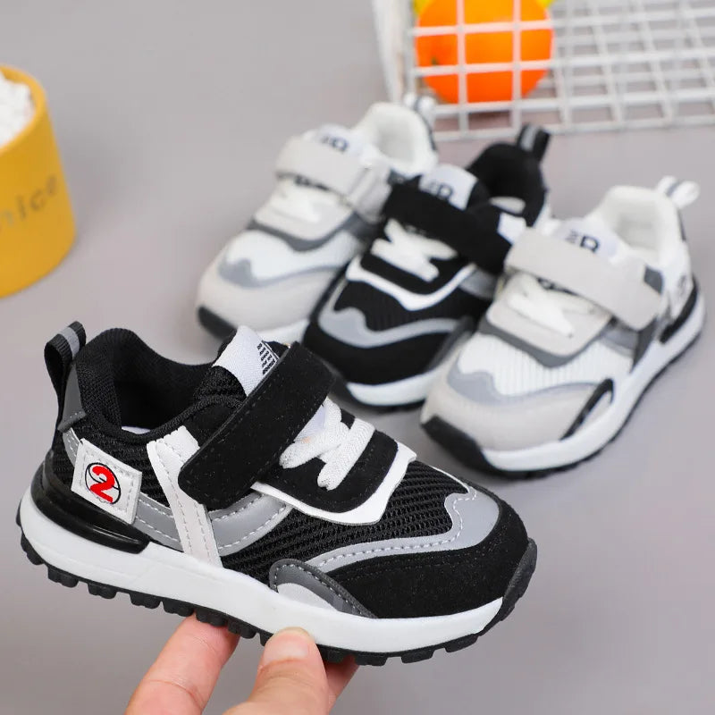 Fashion Kids Casual Light Mesh Sneakers Toddler Children Soft Bottom Breathable Walking Outdoor Shoes Boys Running Sports Shoes
