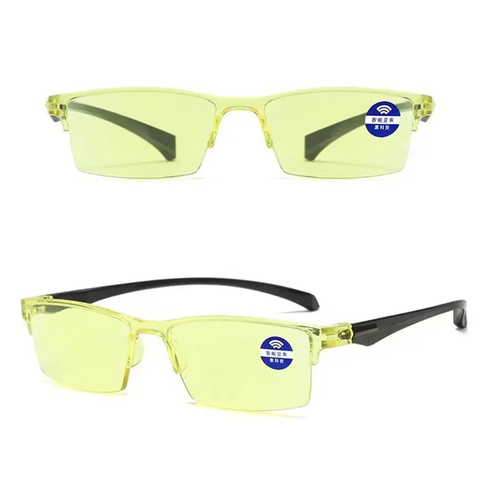 Smart Automatic Zoom Reading Glasses Anti Blue Ray Eyeglasses Autofocus Power Half-Rim Near Far Computer Glasses